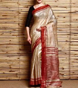 tussar ghicha silk saree