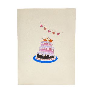 3D Cake- Birthday Greeting Card for Mother