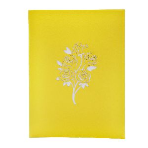Greeting Card for friend anniversary- Yellow Flower Bouquet