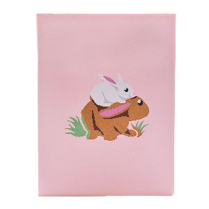 Greeting Card for Parents-Rabbit and Bunny