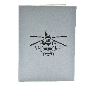 Helicopter Birthday Greeting Card For Kids