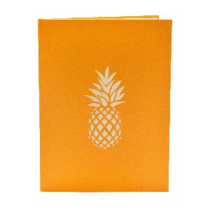 Pineapple Greeting Card For Graduation Day - Orange