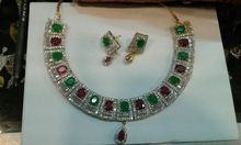 A D necklace with earring pair