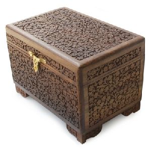 CARVED JEWELERY BOX IN WOOD