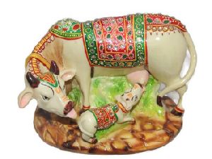 Hand Carved Marble Cow