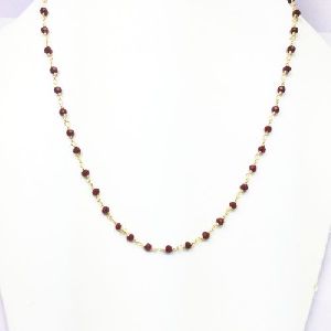 Peacock Pyrite Rondelle Bead Rosary Necklace