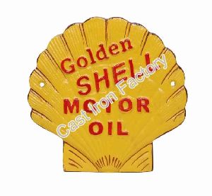 Golden Shell Motor Plaque Logo