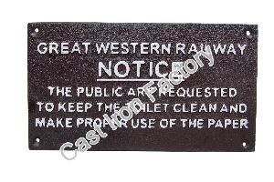 GWR Notice Sign