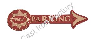 Parking Plaque Arrow