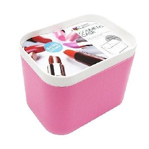Cosmetic Case With White Brush Holder