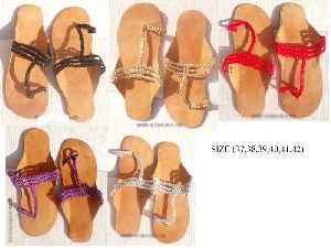 Mixed Color Ladies Leather Sandals