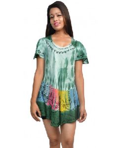 India Rayon Tie Dye Tops