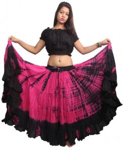 Tribal Belly Dance Tye Dip Dyed 25 Yard Skirt