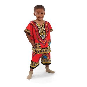 AFRICAN KIDS DASHIKI SHIRT DRESS