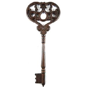 Rustic Iron Finish Large Size Cast Iron Key Use as Wall Hanging Art