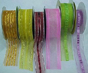 metallic ribbons