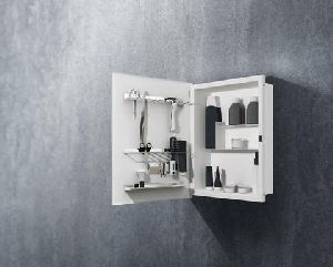 Duo In the Wall Bathroom Mirror Cabinet and Organizer