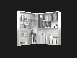 Women's Small Mirror Bathroom Cabinet and Make Up Organizer