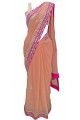 Peach Fine Gotapatti Saree