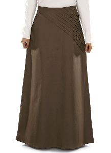 Brown color Skirt Poplin Skirt