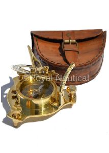 Adventurers Brass Sundial Compass