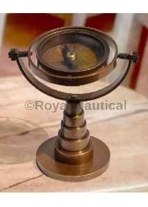 Antique Finish Nautical Vintage Table Compass Collectible