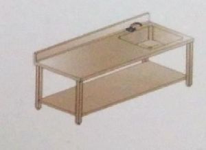 Fabricated Work Table with Sink