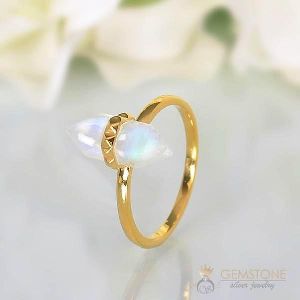 Gold Vermeil Moonstone Ring