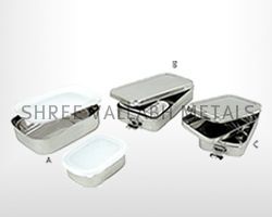 Stainless Steel Rectangular Plastic Lid Container