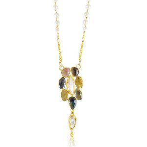 Gold Plated Long Pendant Necklace
