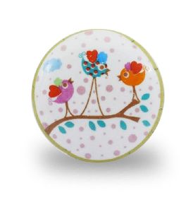 3 COLORFUL BIRDS TRANSFER KNOB