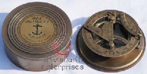 Brown Antique Sundial Compass