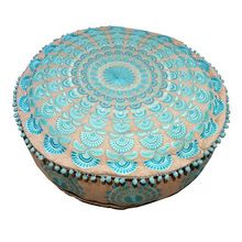 cotton floor round pouf