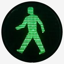 Pedestrian Walking Green Light