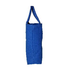 Deep Blue Color Dyed Padded Rope Handle Cotton Tote Bag