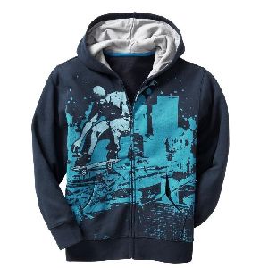 Boys zip up hoodie with graphic