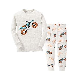 Motor bike printed Boy kids pyjama set