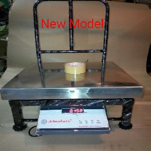 Mild Steel Black Mobile Weighing Scale