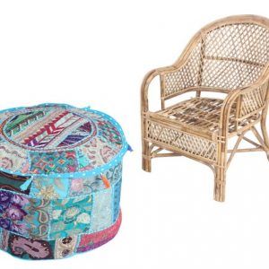 Indian Home Decorative Handmade Pouf Ottoman Cover