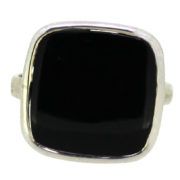 925 Sterling Silver Ring With Black Stone