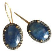Victorian Style Sapphire Diamond Earring