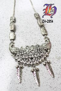 Metal peacock necklace