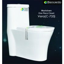 One Piece Wash Down Water Closet - C-733