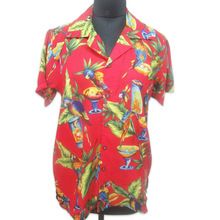 Red Printed Beach Hawaiian Shirt