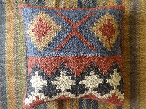 Indian Handmade Jute Kilim Cushion Cover