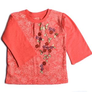 Girls ROGUE PINK TOP WITH FLORAL PRINT