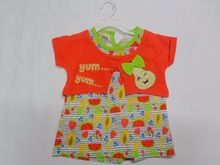 Kids Top Summer - Red, Knitted, Printed Top for girls