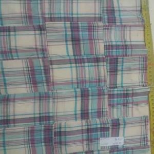 Madras check patchwork fabric