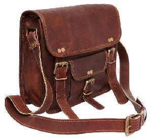 Brown Genuine Leather Sling Bag