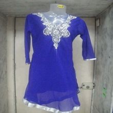 3/4 Sleeve Ladies Printed Chiffon Top, CHIKOO at Rs 160/piece in Mumbai